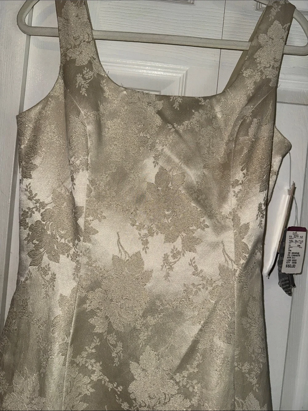 Scott McClintock Ivory/Gold Floral A-Line Wedding Dress - Picture 3 of 6